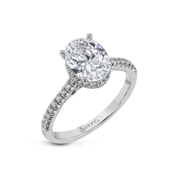 Simon G hidden halo diamond ring. *center not included. Holliday Jewelry Klamath Falls, OR