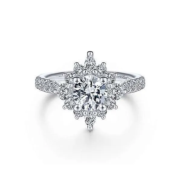 Unique Halo Diamond Ring by Gabriel & Co. *Center Stone Not Included Holliday Jewelry Klamath Falls, OR