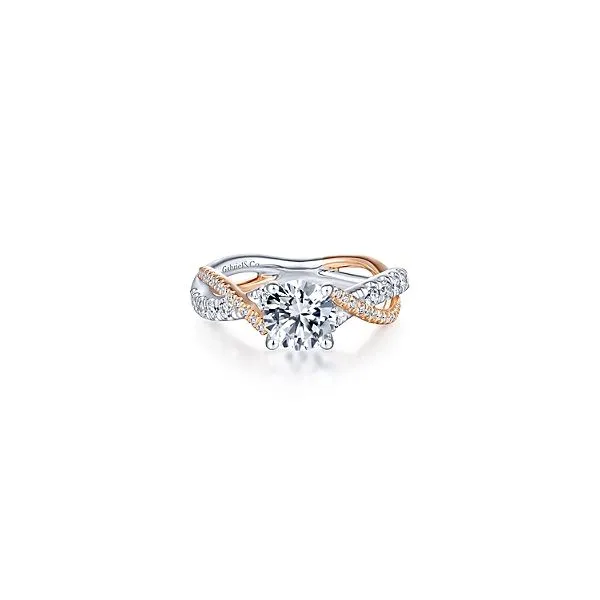 Twisted design two-tone diamond ring by Gabriel & Co. *Center not included. Holliday Jewelry Klamath Falls, OR