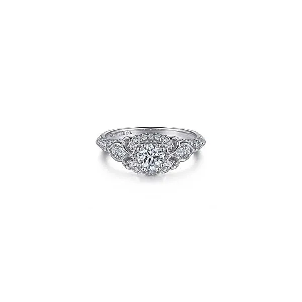 Vintage inspired diamond ring by Gabriel & Co. *Center not included. Holliday Jewelry Klamath Falls, OR