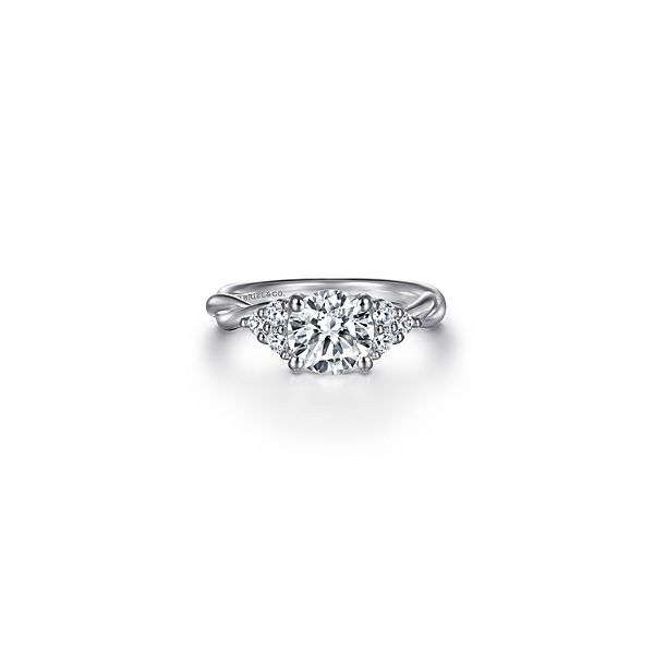 Twist design diamond engagement ring by Gabriel & Co. *Center not included. Holliday Jewelry Klamath Falls, OR