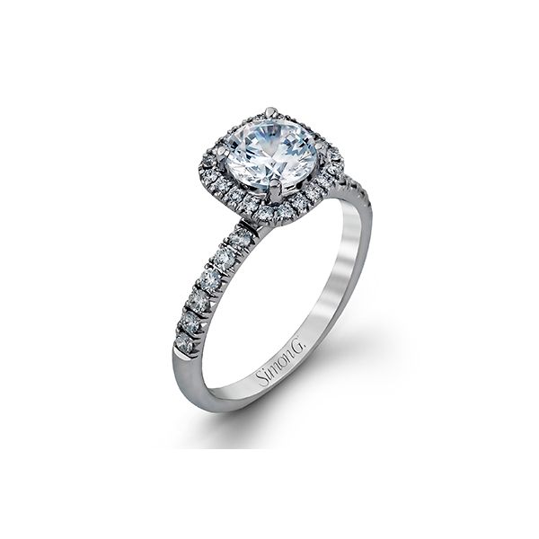 Simon G classic halo diamond ring. *center not included. Holliday Jewelry Klamath Falls, OR