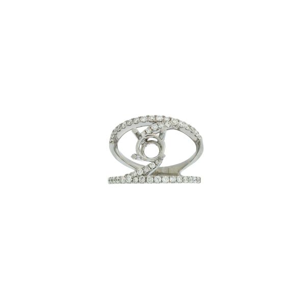 Exciting diamond freeform semi mount ring. Holliday Jewelry Klamath Falls, OR
