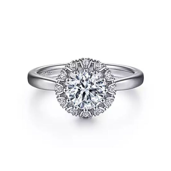 Trend Setting Hidden Halo Diamond Semi-Mount Ring. *Center Stone Not Included. Holliday Jewelry Klamath Falls, OR