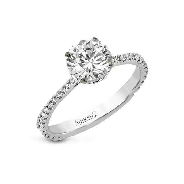 Stunning Simon G diamond engagement ring. *Center stone not included. Holliday Jewelry Klamath Falls, OR