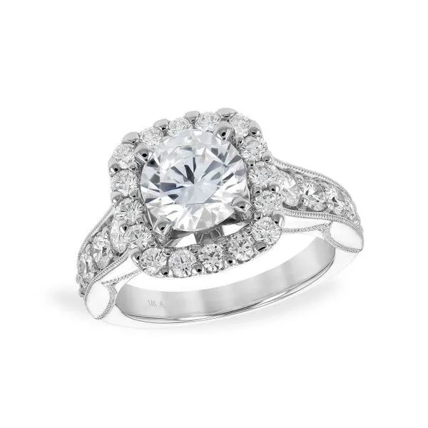 Phenomenal Diamond Halo Semi-Mount Ring. Center Stone Not Included Holliday Jewelry Klamath Falls, OR