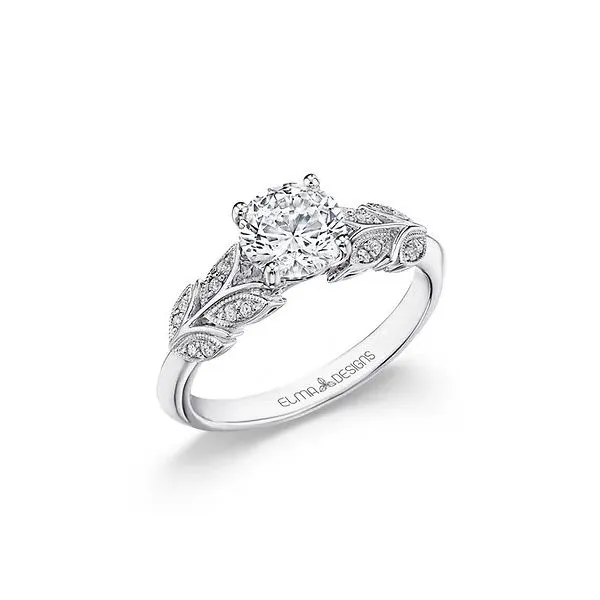 Timeless Milligrain Leaf Design Semi-mount Ring * Center Stone Not Included Holliday Jewelry Klamath Falls, OR