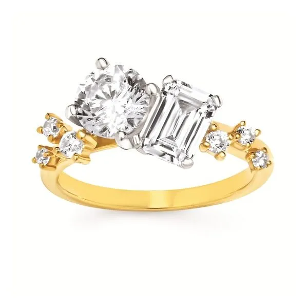 Elegant two-stone diamond ring. *Centers not included. Holliday Jewelry Klamath Falls, OR