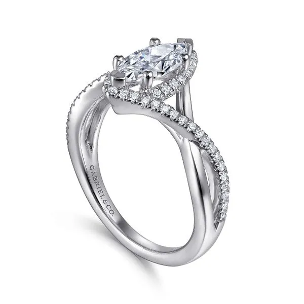 Modern Marquise halo diamond ring. *Center not included. Holliday Jewelry Klamath Falls, OR