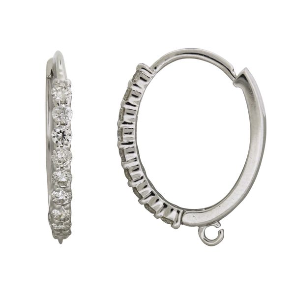 Outstanding Oval Diamond Hoop Earrings Holliday Jewelry Klamath Falls, OR