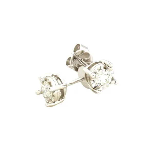 True-reflections diamond solitaire earrings. Holliday Jewelry Klamath Falls, OR