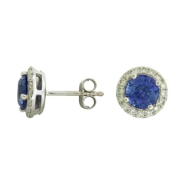 Sapphire and diamond earrings. Holliday Jewelry Klamath Falls, OR