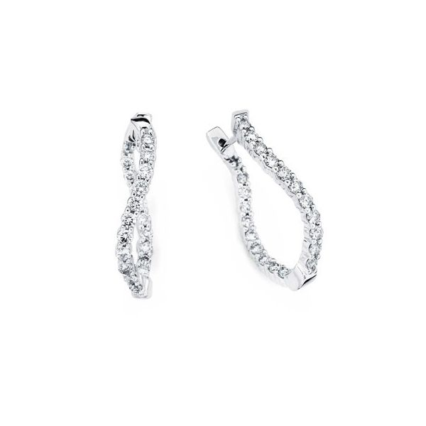 Gorgeous twisted inside out diamond hoop earrings. Holliday Jewelry Klamath Falls, OR