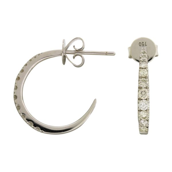 18 karat white gold Cherie Dori diamond hoop earrings Holliday Jewelry Klamath Falls, OR