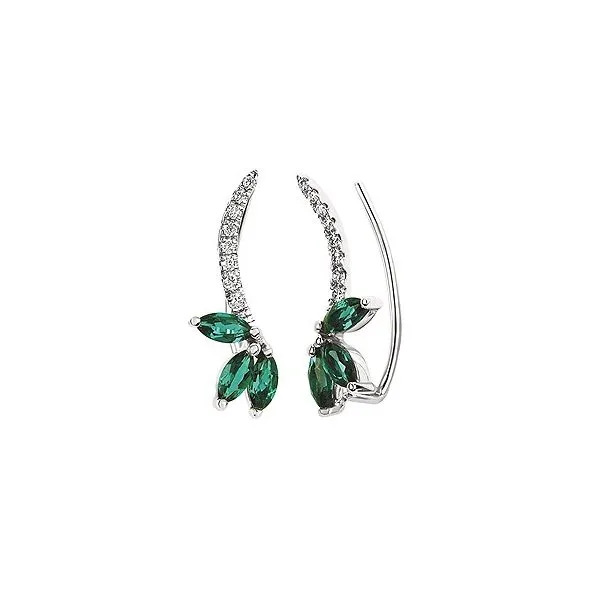 Genuine emerald ear climbers. Holliday Jewelry Klamath Falls, OR