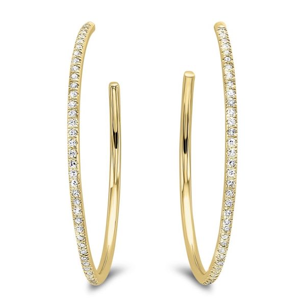 Dainty diamond hoop earrings. Holliday Jewelry Klamath Falls, OR