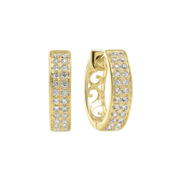 Genuine diamond huggie earrings. Holliday Jewelry Klamath Falls, OR