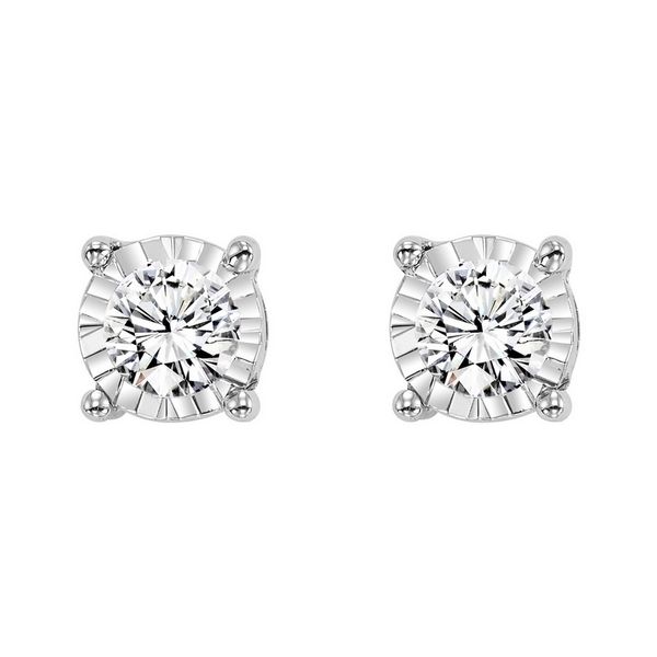 Solitaire diamond earrings, 1.50 carat total weight. Holliday Jewelry Klamath Falls, OR