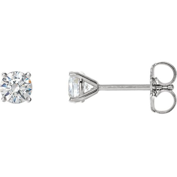 Solitaire diamond earrings. Holliday Jewelry Klamath Falls, OR