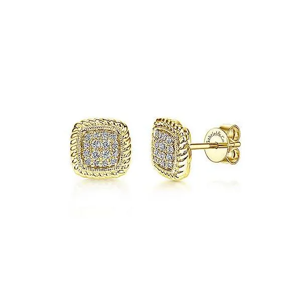 Cluster diamond earrings by Gabriel & Co. Holliday Jewelry Klamath Falls, OR