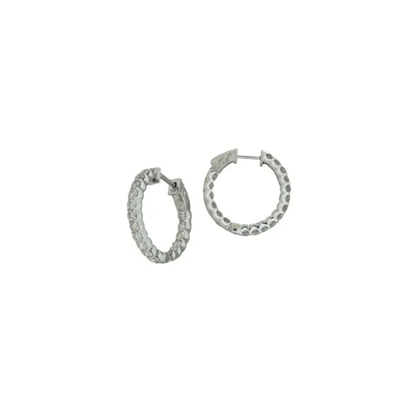 Elegant inside out diamond earring hoop earrings. Holliday Jewelry Klamath Falls, OR