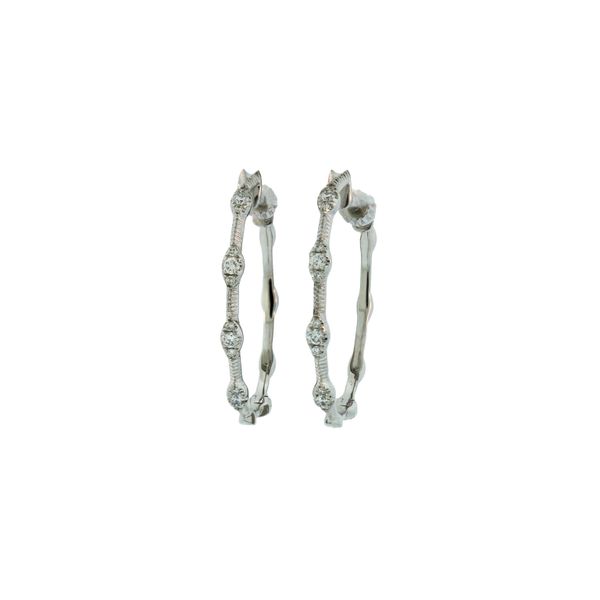 Exciting diamond hoop earrings. Holliday Jewelry Klamath Falls, OR