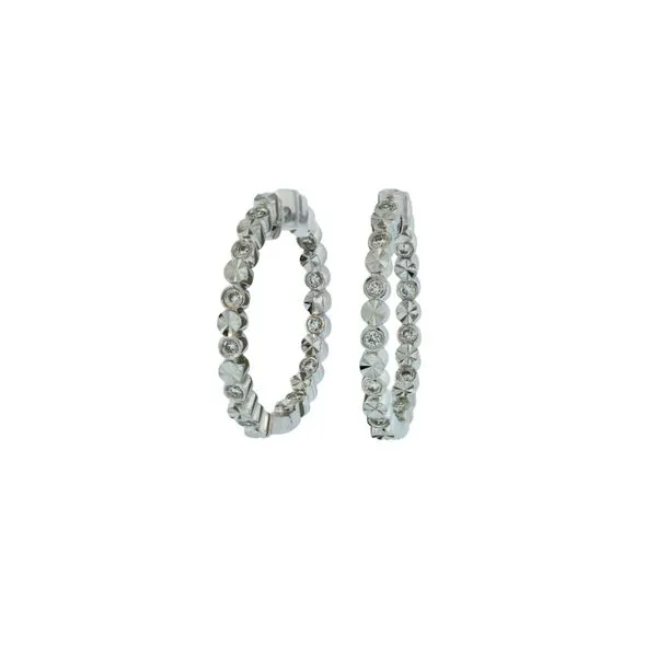 Elegant inside out diamond hoop earrings. Holliday Jewelry Klamath Falls, OR