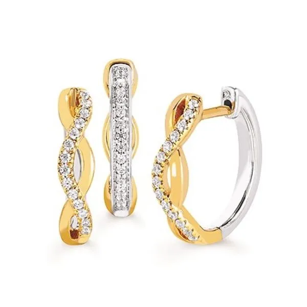 Versitile and Reversible Diamond Hoop Earrings Holliday Jewelry Klamath Falls, OR