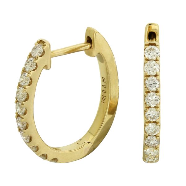 Incredible Oval Diamond Hoop Earrings Holliday Jewelry Klamath Falls, OR