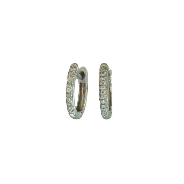 Elegant Pave Diamond Huggie Earrings Holliday Jewelry Klamath Falls, OR