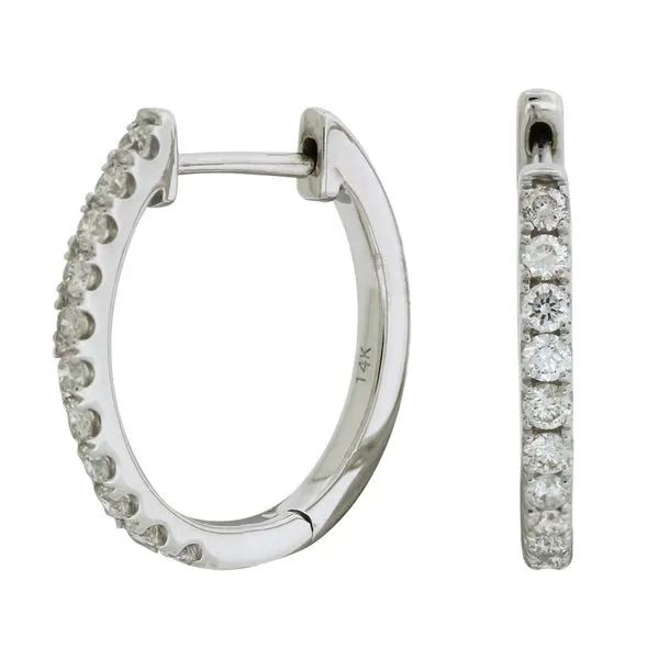 Fantastic Diamond Huggie Style Hoop Earrings Holliday Jewelry Klamath Falls, OR