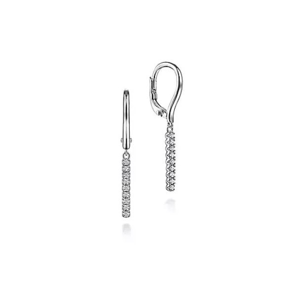 Diamond bar drop earrings by Gabriel & Co. Holliday Jewelry Klamath Falls, OR