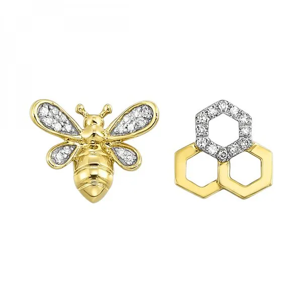 DARLING 10KY BUMBLEBEE & HONEY COMB EARRINGS Holliday Jewelry Klamath Falls, OR