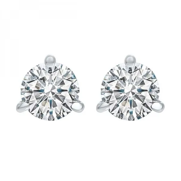 Basic and simply beautiful solitaire diamond earrings. Holliday Jewelry Klamath Falls, OR