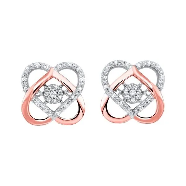 Amazing Loves Crossing Two Tone Diamond Earrings Holliday Jewelry Klamath Falls, OR