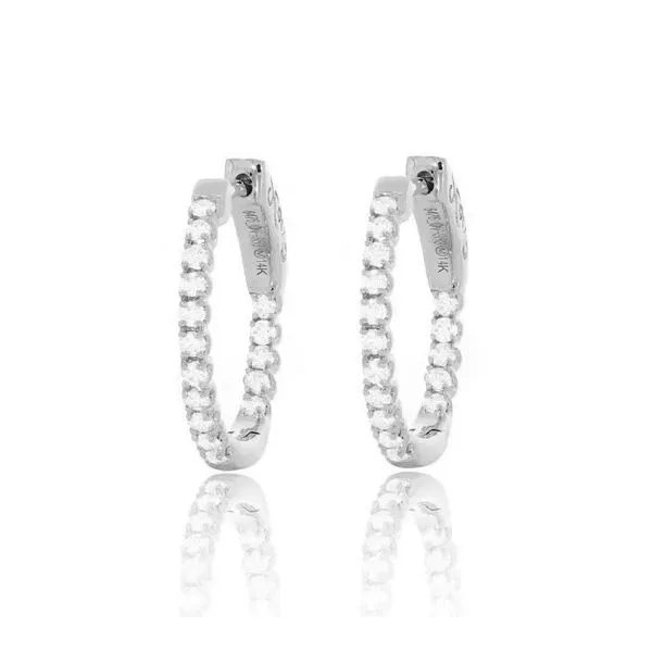 Classic Inside Out Diamond Hoop Earrings Holliday Jewelry Klamath Falls, OR