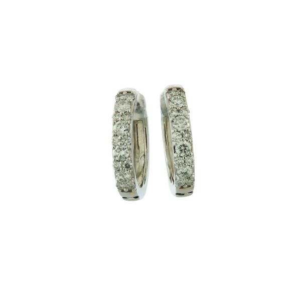 Classic small round white gold and diamond earrings Holliday Jewelry Klamath Falls, OR
