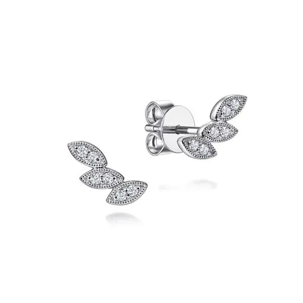 Naturally beautiful leaf design diamond earrings Holliday Jewelry Klamath Falls, OR