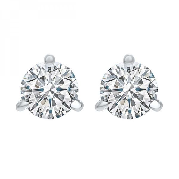 Basic and simply beautiful solitaire diamond earrings. Holliday Jewelry Klamath Falls, OR