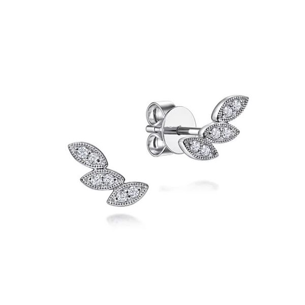 Naturally beautiful leaf design diamond earrings Holliday Jewelry Klamath Falls, OR