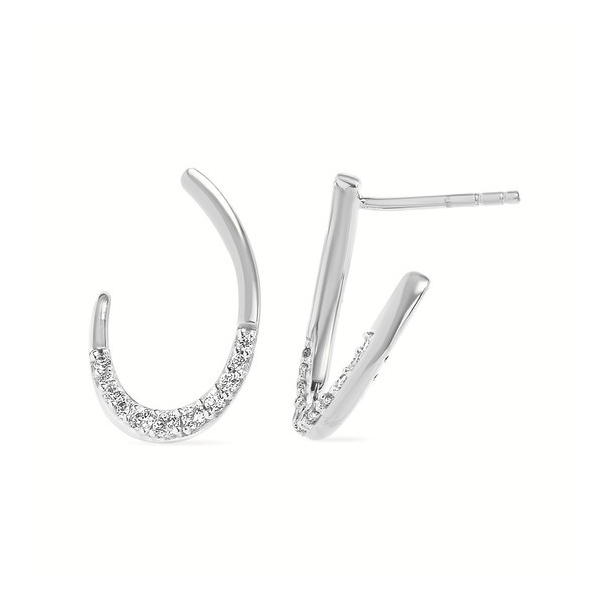 REFINED SPARKLE IN 14KW .21 CTW DIAMOND HOOP EARRINGS Holliday Jewelry Klamath Falls, OR