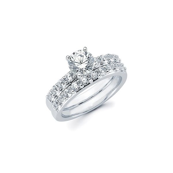 Traditional diamond wedding set. *Center not included. Holliday Jewelry Klamath Falls, OR