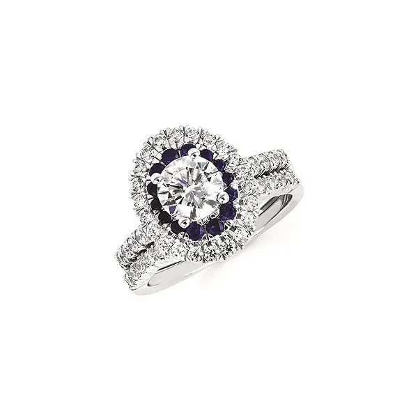 Sapphire and diamond wedding set. *Center not included. Holliday Jewelry Klamath Falls, OR