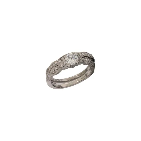 Vintage Inspired Diamond Semi-Mount Wedding Set. *Center Stone Not Included Holliday Jewelry Klamath Falls, OR