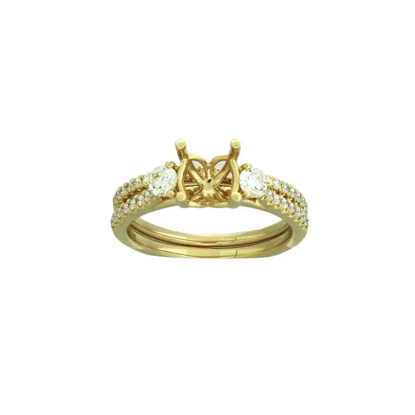 Elegant yellow gold diamond wedding set. *Center not included Holliday Jewelry Klamath Falls, OR