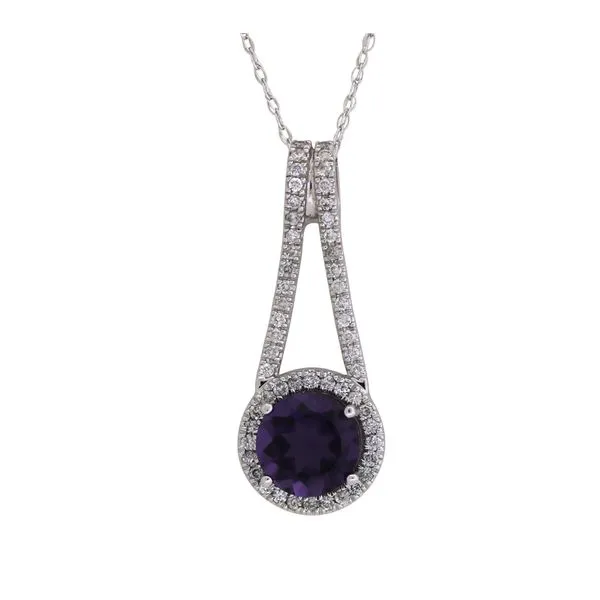 Amethyst and diamond pendant. Holliday Jewelry Klamath Falls, OR