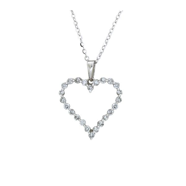 Open heart diamond pendant. Holliday Jewelry Klamath Falls, OR