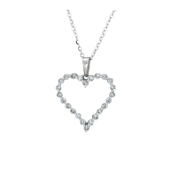 Open heart diamond pendant. Holliday Jewelry Klamath Falls, OR