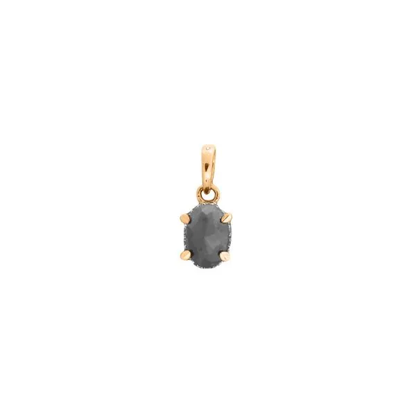 Hidden halo salt and pepper diamond pendant. Holliday Jewelry Klamath Falls, OR