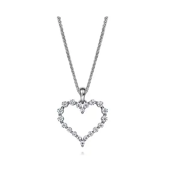 Captivating Gabriel & Co. Diamond Heart Pendant Holliday Jewelry Klamath Falls, OR